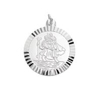 Silver St. Christopher Medallion - 24mm - F4731