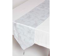 Silver Stag Christmas Table Runner Large, 33 x 250 cm Homescapes Silver One Size