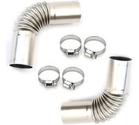 Silver Stainless Steel Air Diesel Parking Heater Exhaust Pipe Tube Elbow Connector for Diesel Boat Heater 13cm Exhaust Pipes and Tips Replacement Parts (24mm)
