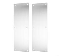 Silver Stainless Steel Door Kick Plate For Front Or Back Swinging Doors Interior Exterior Push Guard With Pre-drilled Holes To Stop Scratches And Wear Two Pack