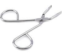 Silver Stainless Steel Eyebrow Scissors Tweezers,Elbow Pliers Clip Scissors,Flat Tip Tweezers Hair Plucker Hair Removal, Shave and Hair Removal