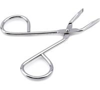 Silver Stainless Steel Eyebrow Scissors Tweezers,Elbow Pliers Clip Scissors,Flat Tip Tweezers Hair Plucker Hair Removal Tweezer, Shave and Hair Removal