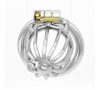 Silver Stainless Steel Men's Ventilated Support Cage, Suitable for Beginners and Advanced Users-UKRZ5301 (45mm)