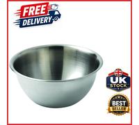 Silver Stainless Steel Mixing Bowl 1 L Round Modern Design Dishwasher Safe