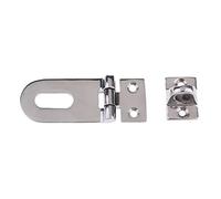 Silver Stainless-Steel Padlock-Compatible Door Hasp Clasp