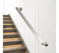 Silver Stainless Steel Stair Railing 3FT 6FT 9FT 13FT Rust-Resistant Wall Mounted Safety Handrail for Home Hotel Villa Stairs Deck Porch Balance Assistance(100cm/39in)