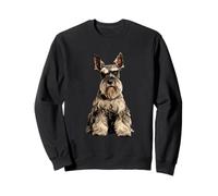 Silver Standard Schnauzer Dog Illustration Sweatshirt