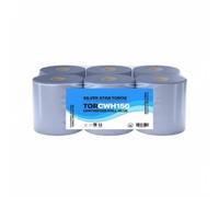 Silver Star Blue Centrefeed Paper Towels - 6 Rolls x 150m, 2-Ply Flat Sheet | Strong, Absorbent Kitchen Tissue Roll for Cleaning, Catering, Commercial Use