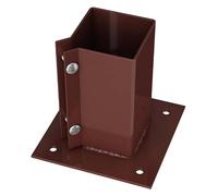 Silver Star® Heavy Duty Steel Bolt Down Fence Post Holder/Support Base (1 Pack (75x75mm))