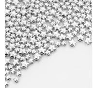 Silver Star Pearl Sprinkles for Cake Decoration, 100g/3.53oz, Mix Size, Edible Sugar Candy Pearls, Cake Decorating, Cupcake, Cookies, Ice cream Topper,Wedding Party, Birthday, Christmas Supplies