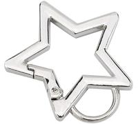 Silver Star Shaped Stainless Steel Keychain Clip Carabiner Snap Hook Holder Star Carabiner Hook Clip Key Holder 304 Stainless Steel Clip Heavy Duty Carabiners