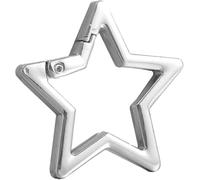 Silver Star-Shaped Stainless Steel Keychain Clip - Carabiner Snap Hooks with Key Rings | Durable Metal Key Holders for Keys, Wallets and Outdoor Gear,Keychain Accessories, Carabiner Clips