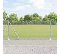 Silver Steel Fence Post 100 x 0.8 m with 19 x 19 mm Mesh Size Weather Resistant Powder Coated Garden Fence Garden Gate Decorative Outdoor Durable Animal Barrier