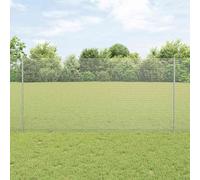 Silver Steel Outdoor Fence Panel Set 1.2 x 10 m, UV-Resistant Garden Boundary with Posts, Durable Pet & Animal Barrier for Yard and Patio