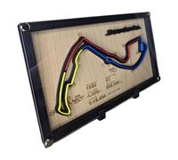 Silver-Stone Grand Prix Circuit Art - Formula 1 Track Layout - Motorsport Memorabilia - 3D Wooden Display for F1 Fans, Man Cave (Monaco France)