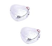 Silver Stopper Charms Beads, Spacer Clips, 2 Pc Sets for fits Pandora Charm Bracelets | Cats & Crowns, Hearts & Butterflies, Jewellery Making Girls' Women's Gifts (Crystal Heart)