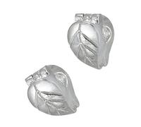 Silver Stopper Charms Beads, Spacer Clips, 2 Pc Sets for fits Pandora Charm Bracelets | Cats & Crowns, Hearts & Butterflies, Jewellery Making Girls' Women's Gifts (Leaf)