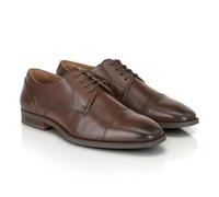 Silver Street London Baden Men's Full Grain Leather Derby Shoes - Classic Cap Toe Formal Lace-Up Smart Shoes with Ortholite Eco Cushioning Brown