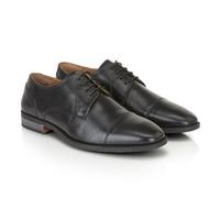 Silver Street London Baden Men's Full Grain Leather Derby Shoes - Classic Cap Toe Formal Lace-Up Smart Shoes with Ortholite Eco Cushioning Black