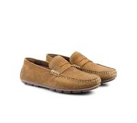 Silver Street London Bari Premium Suede Driving Loafers Shoes for Men Extra Padded Breathable Mens Casual Shoes Comfortable Moccasins Slip On Men Flats, Tan, UK 11