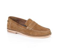 Silver Street London Ellie Premium Suede Leather Women's Loafers & Moccasins Extra Padded Breathable Summer Shoes for Women Comfortable Moccassins Slip On Flats, Tan, UK 5