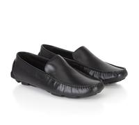 Silver Street London Falmouth Leather Men's Moccasin Loafers | Slip-on driving shoes featuring traditional hand-stitched detailing, a cushioned insole, and a 180-degree flexible pod sole