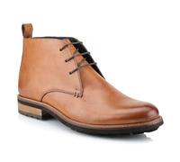 Silver Street London Hombre Ludgate Cuero Moda de Chukka Botas, Broncead, 12 UK/46 EU