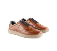 Silver Street London Marco Mens Trainers Leather Classic Casual Shoes Extra Padded Comfort Sneakers for Men, Tan, UK 7