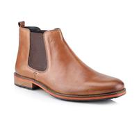 Silver Street London Men's Argyll Leather Chelsea Boots |Slip-On Smart Casual Ankle Boots with Elastic Gusset - Tan, 11 UK