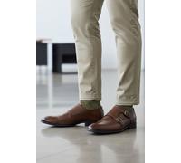 Silver Street London Men's Bourne Leather Formal Office Monk Shoes in Brown | Size: 11 Silver Street London Brown 11