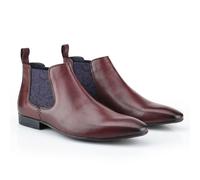 Silver Street London Men's Carnaby Chelsea Boot, Wine, 8 UK