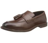 Silver Street London Men's Charleston Leather Slip on Formal Casual Loafer Tassel Summer Loafer, Brown, 12