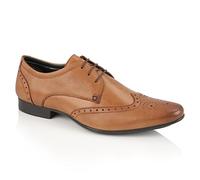 Silver Street London Men's Fleet Formal Leather Brogue Shoes, Tan, 7