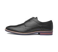 Silver Street London Men's Herbie Formal Leather Brogue Shoes, Wedding Shoes, Smart Shoes for Mens, Black, 8