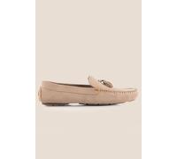 Silver Street London Men's Jackson Suede Leather Driving Moccasin Tassel Loafers in Light Sand | Size: 10 Silver Street London Light Sand 10
