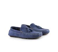 Silver Street London Men's Jackson Suede Leather Slip on Casual Summer Loafer Moccasin Shoes (Blue, UK Footwear Size System, Adult, Men, Numeric, Medium, 10)