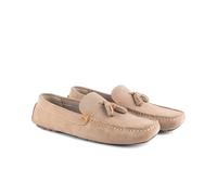 Silver Street London Men's Jackson Suede Leather Slip on Casual Summer Loafer Moccasin Shoes, Sand, 12