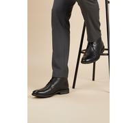 Silver Street London Men's Ludgate Leather Boots in Black | Size: 12 Silver Street London Black 12