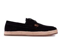 Silver Street London Men's Northolt Suede Leather Lace up Boat Shoe Casual Summer Shoe, Navy, 8