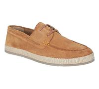 Silver Street London Men's Northolt Suede Leather Lace up Boat Shoe Casual Summer Shoe, Tan, 9