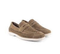 Perth Suede Woven Loafer Silver Street London Light Brown 7