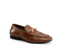 Silver Street London Men's Richmond Leather Formal Casual Loafer with Metal Trim, Tan, 9