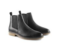 Silver Street London Pimlico Premium Leather Mens Boots Lightweight Durable Smart Casual Chelsea Boots for Men, Black, UK 9