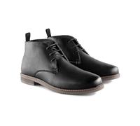 Silver Street London Redhill Ful Grain Leather Mens Boots Extra Padded Smart Casual Chukka Boots, Black, UK 9