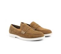 Silver Street London San Nicola Premium Suede Loafers for Men Extra Padded Breathable Mens Casual Shoes Comfortable Moccasins Slip On Flats, Tan, UK 9