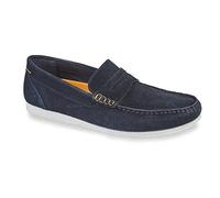 Silver Street London Stanhope Mens Casual Suede Slip on Loafers Sizes 7-12 (11 UK, Navy Blue)