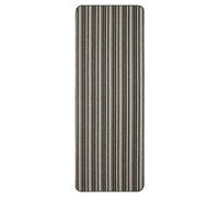 Silver Striped 8mm Thick Rectangle Mat For Living Room, Bathroom, Kitchen, Easy To Clean Striped Mat - 67Cm X 180Cm (Runner)