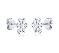 Silver Stud Earrings Snowflake 925 Sterling Silver