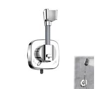 Silver Suction Shower Head Holder Adjustable Shower Head Holder Replacement Adhesive Removable Shower Bracket Wall Mount No Drill Universal Suction Cup Shower Head Holder Bathroom Accessory