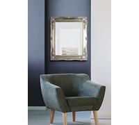 SILVER Swept Frame Wall Overmantle MIRROR Shabby Chic Style, Lots of sizes 3 Inch Moulding (26 x 22")